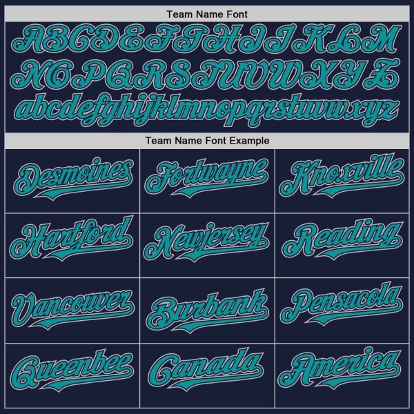 Custom Navy Teal-Gray Bomber Full-Snap Varsity Letterman Two Tone Hoodie Jacket - Image 4