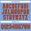 Custom Powder Blue Orange-Black Authentic Baseball Jersey - Image 5