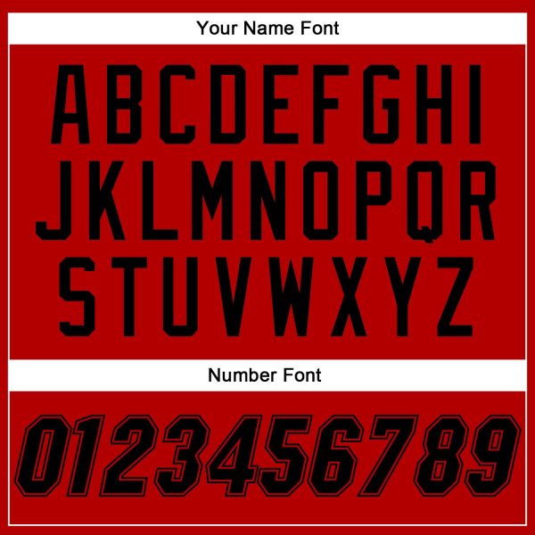 Custom Red Black-Red Authentic Baseball Jersey - Image 5