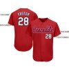 Custom Red White-Navy Baseball Jersey - Image 3